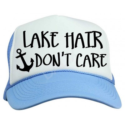 Lake Hair Don't Care Black White Trucker Snapback Baseball Cap   eb-78371916
